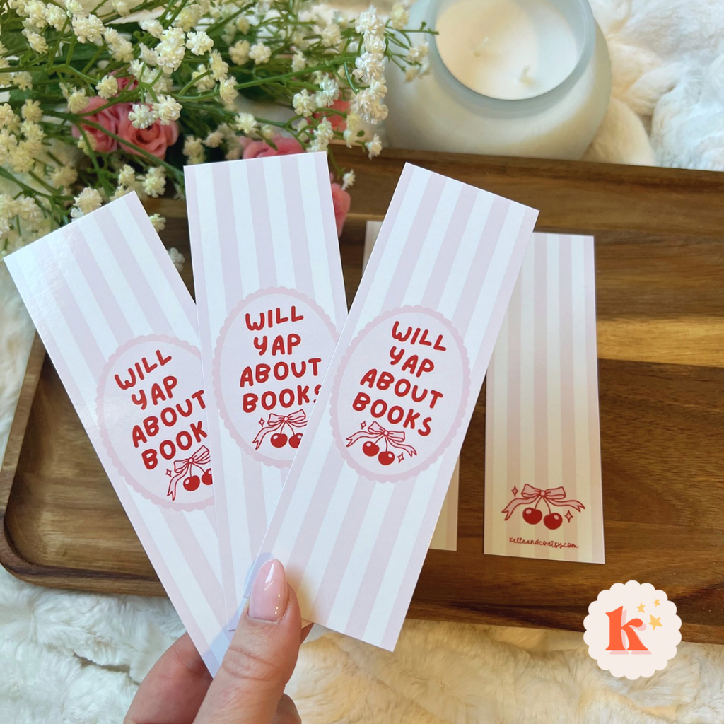 Will yap about books bookmark | Coquette paper Bookmark