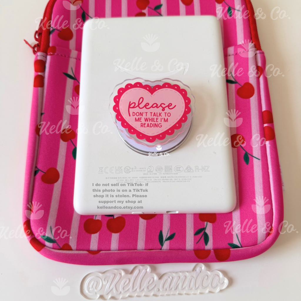 Please don't talk kindle grip | coquette MagSafe kindle grip