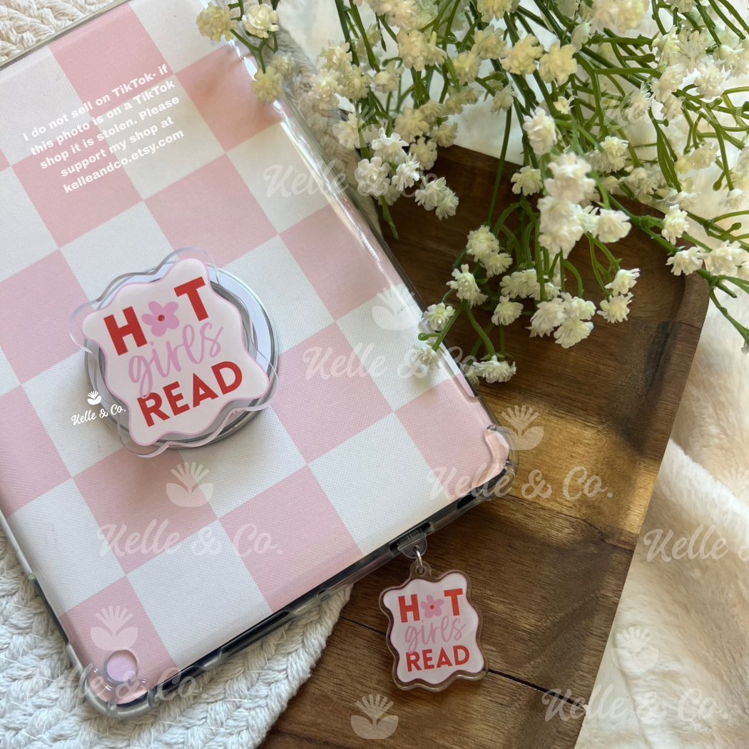 Hot Girls read pink Kindle grip | kobo grip | kindle accessories