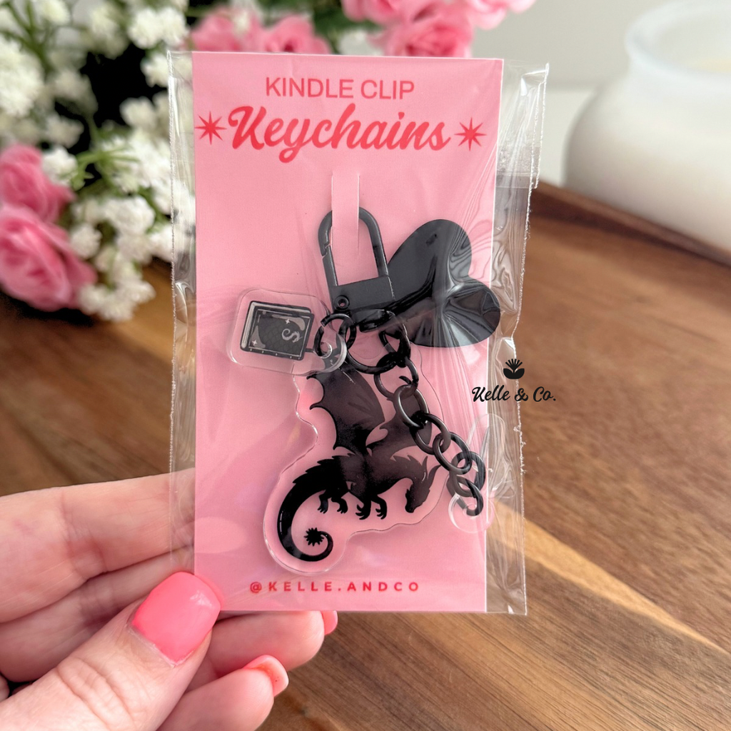Fantasy dragon kindle keychain charm kindle case accessory