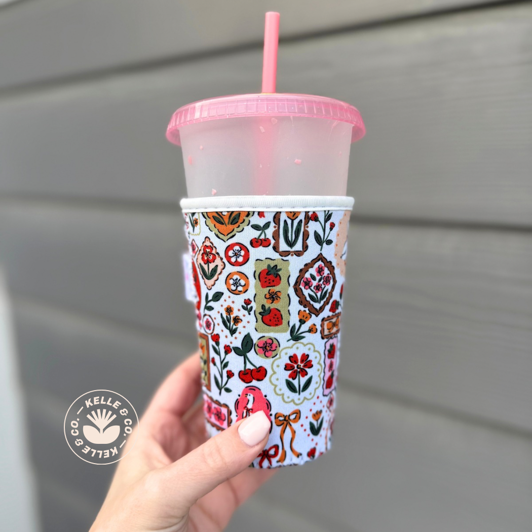 Coquette Cottage Geese reusable Coffee Sleeve | Cup sleeve