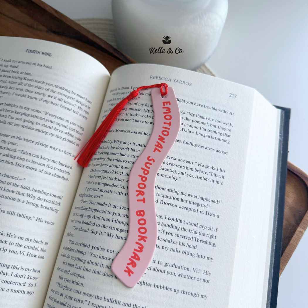 Emotional support bookmark funny bookmark Die cut bookmark