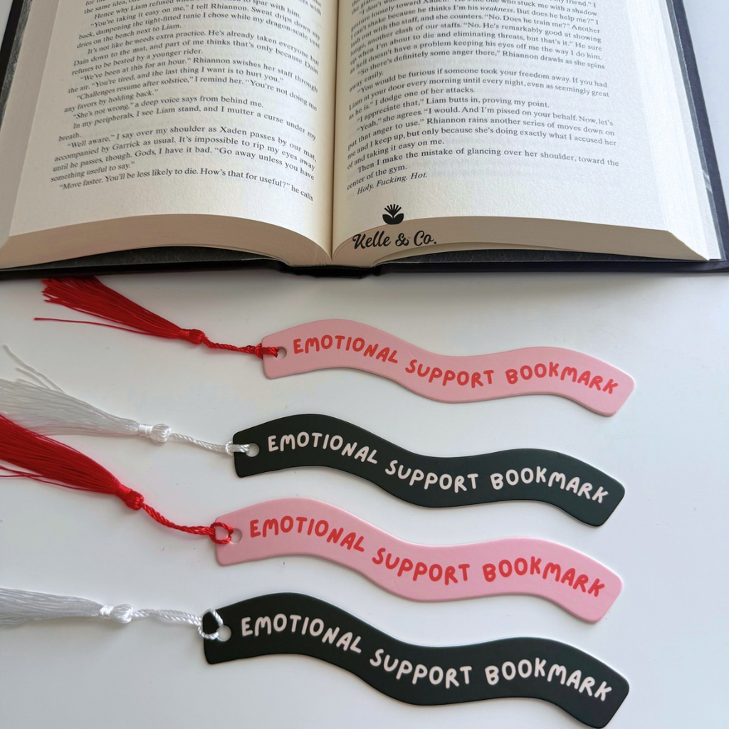 Emotional support bookmark funny bookmark Die cut bookmark
