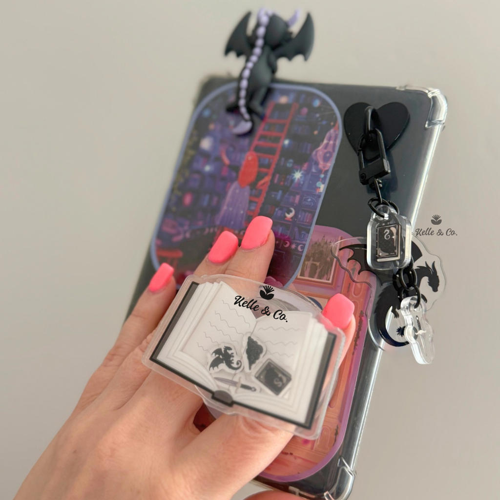 Fantasy dragon kindle keychain charm kindle case accessory