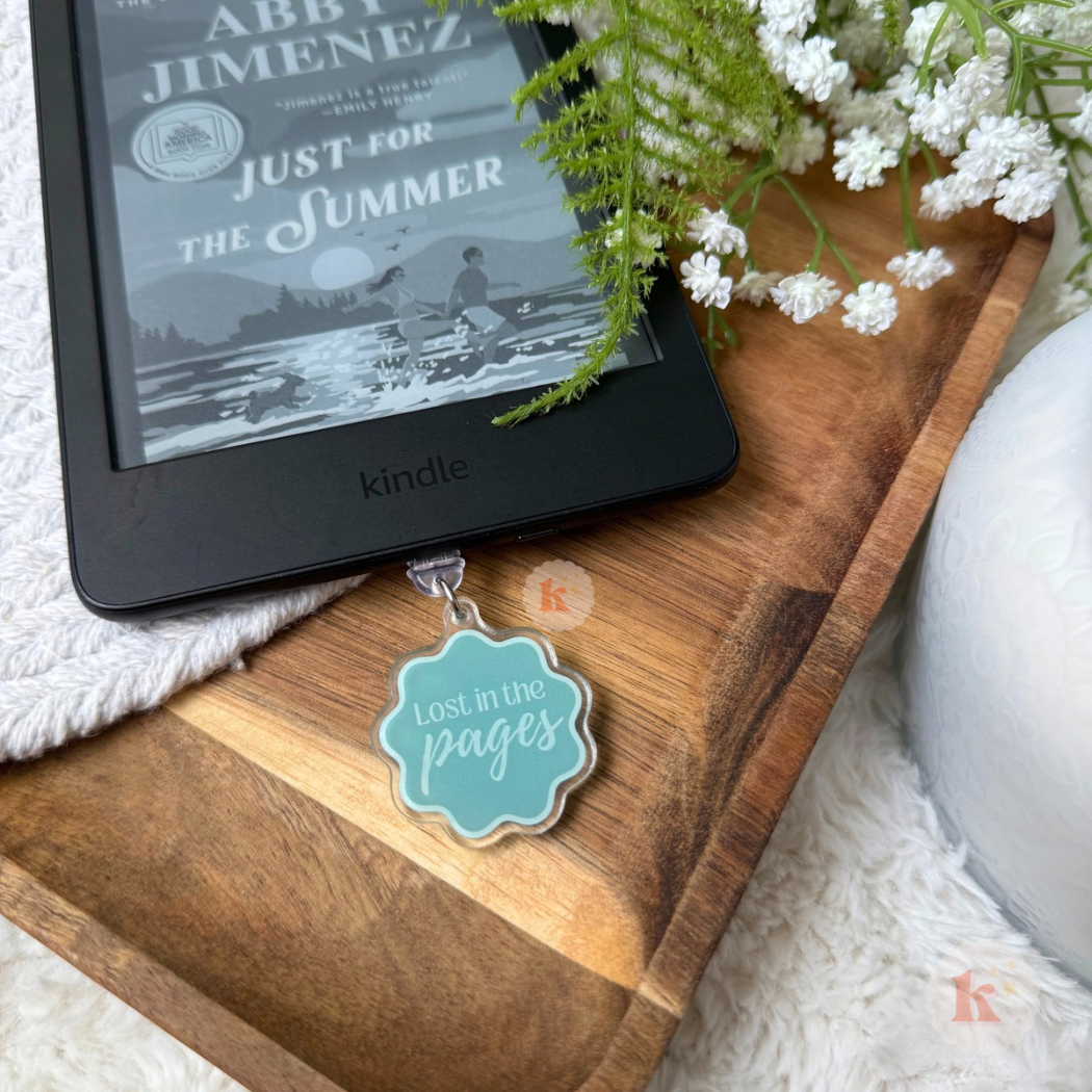 Literature pink Kindle Charm | bookish gifts | kindle accessories