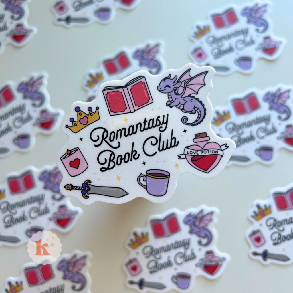 Romantasy book club vinyl sticker | bookish stickers