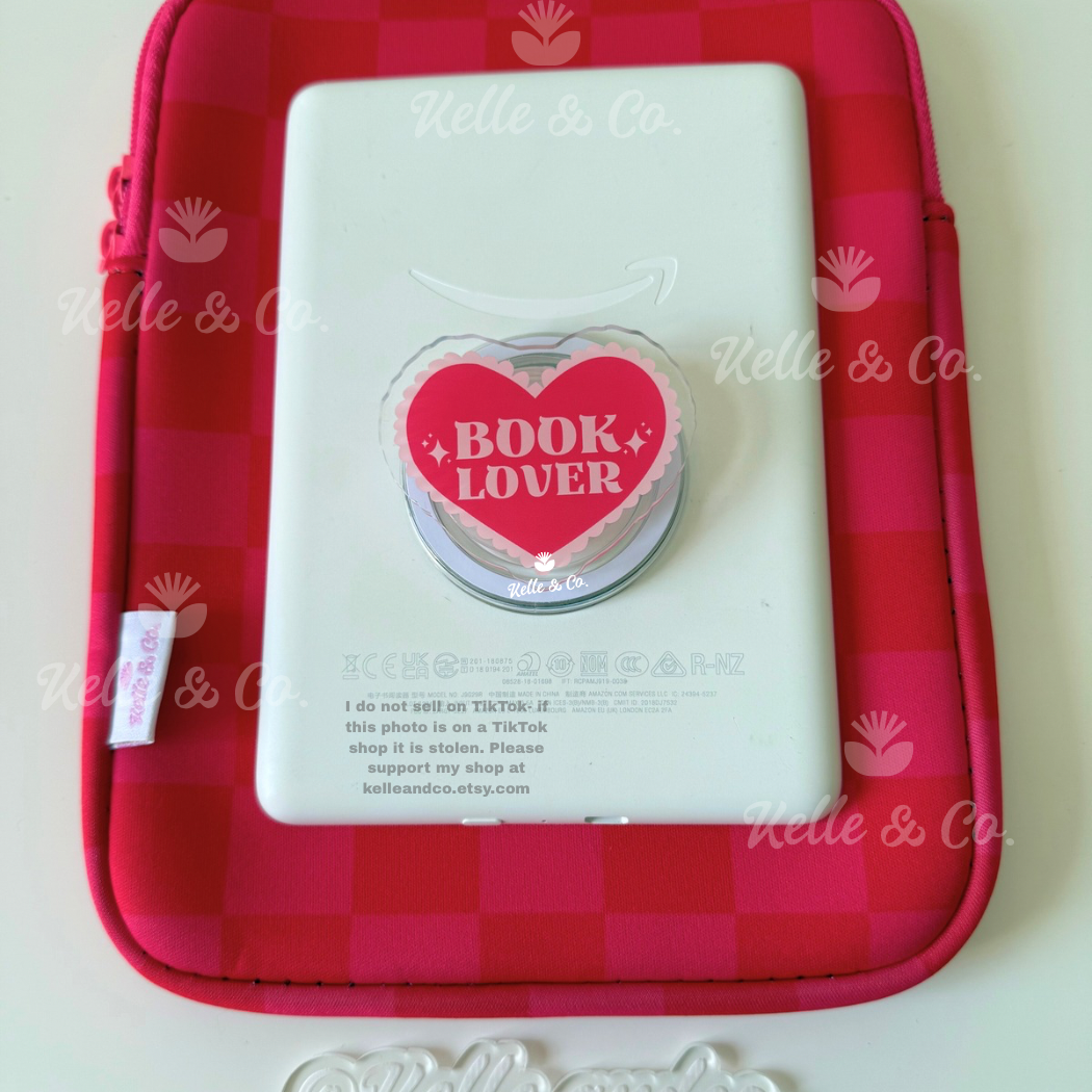 Book lover kindle grip | coquette MagSafe kindle grips