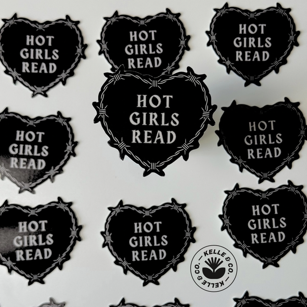 Hot Girls Read Sticker | Book sticker | kindle stickers