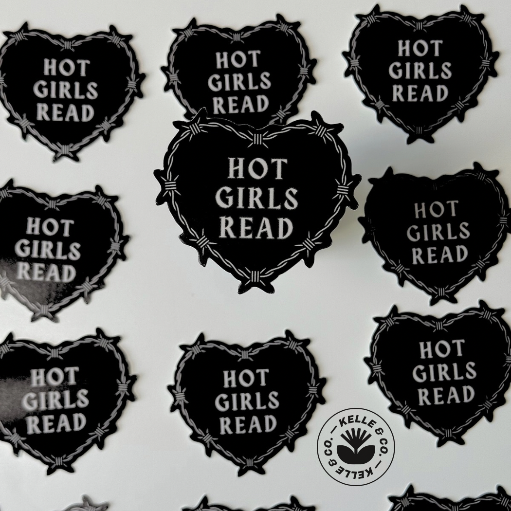 Hot Girls Read Sticker | Book sticker | kindle stickers
