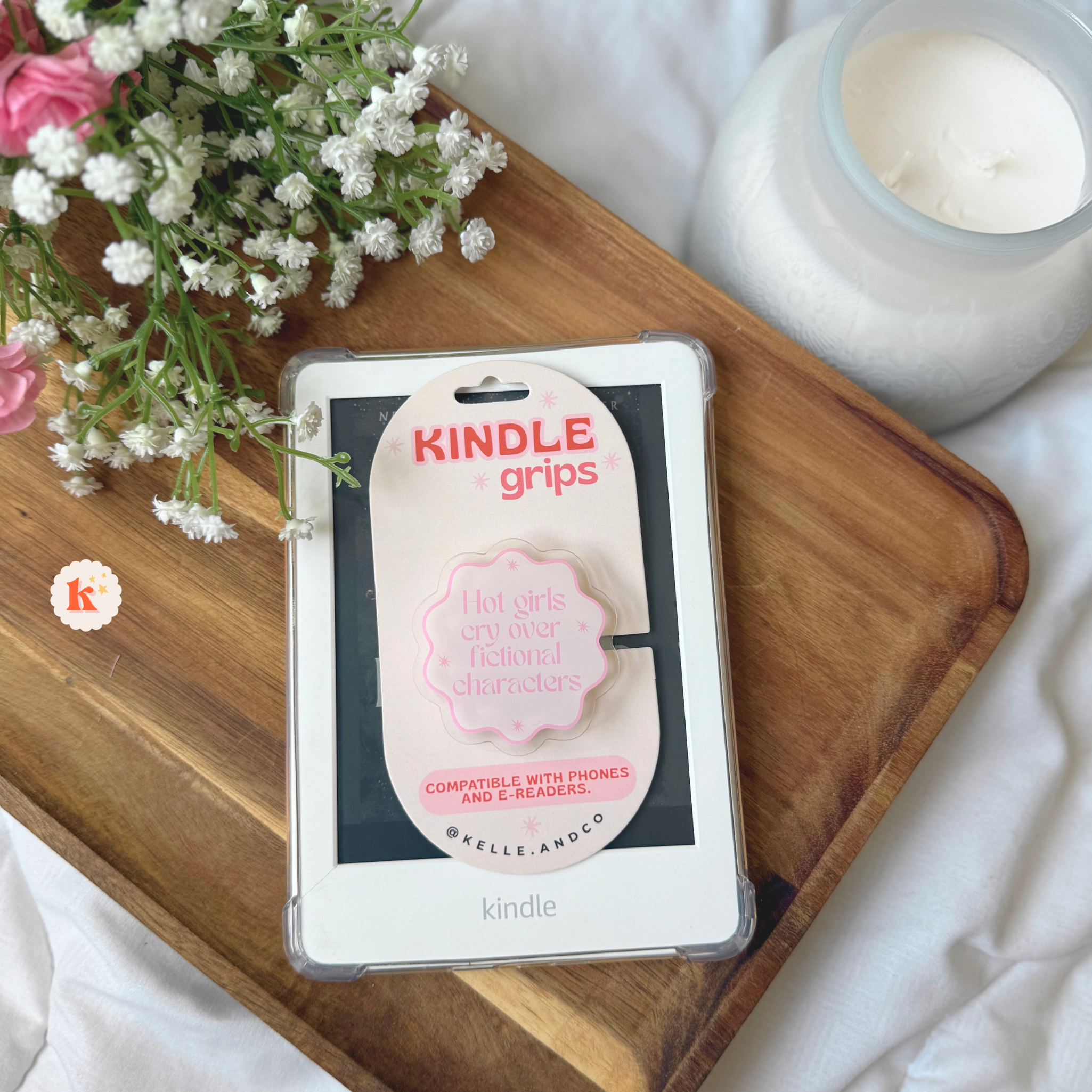 Kindle grip | Crying over fictional characters | kindle case