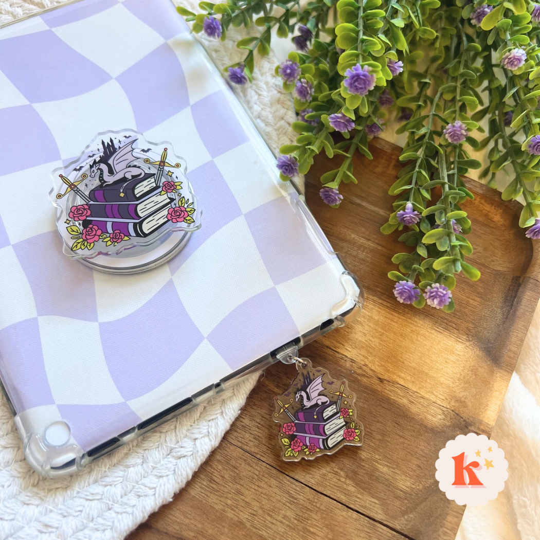 Book Dragon Fantasy Kindle Charm | Kobo Kindle Accessories
