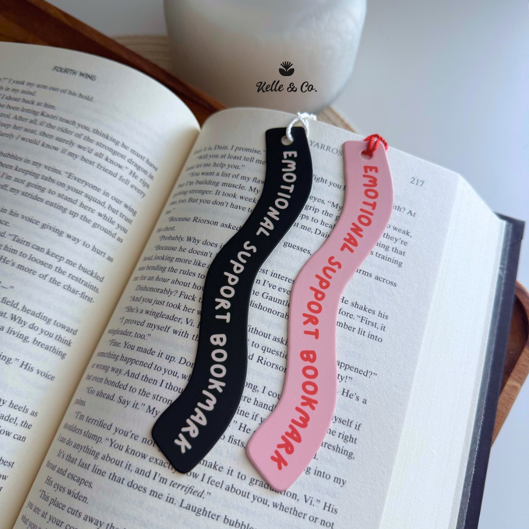 Emotional support bookmark funny bookmark Die cut bookmark