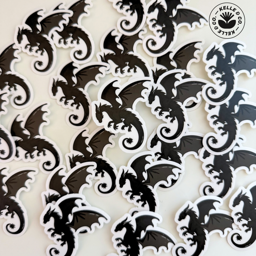 Dragon sticker | Fantasy reader | kindle stickers | bookish