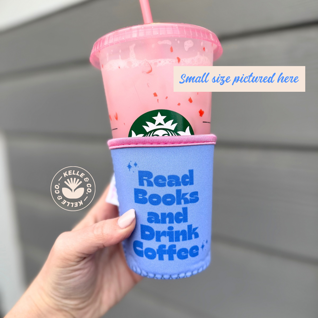 Read books drink Coffee Sleeve | Reuseable Cup sleeve coffee