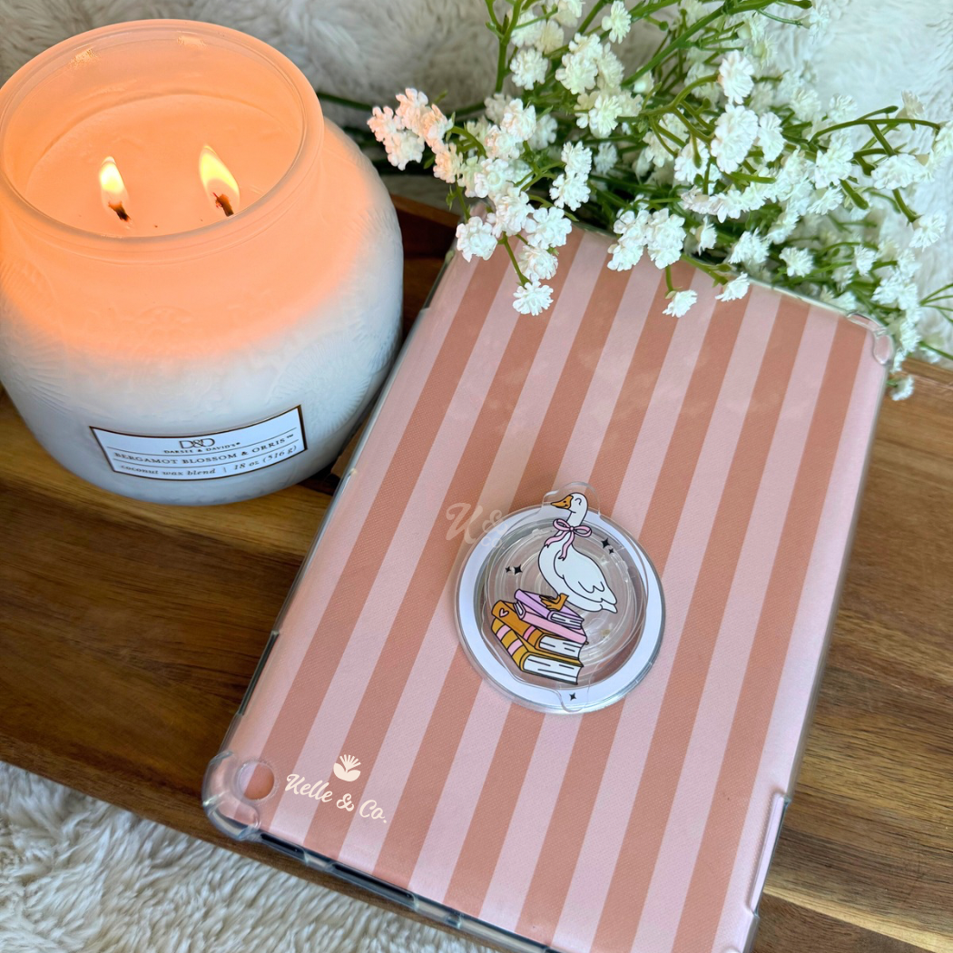Book goose kindle grip | kobo grip | gift for reader | book