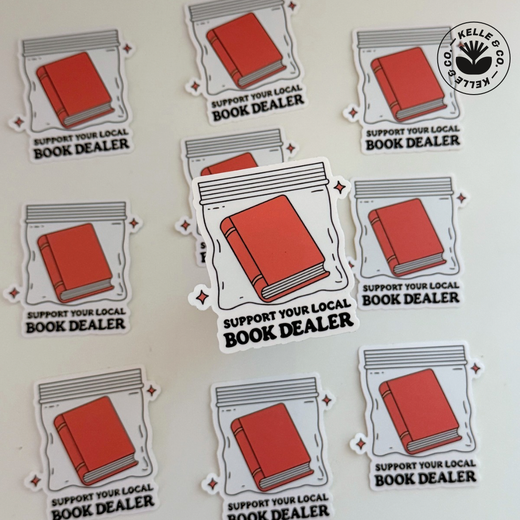 "Support your local book dealer" sticker | funny sticker