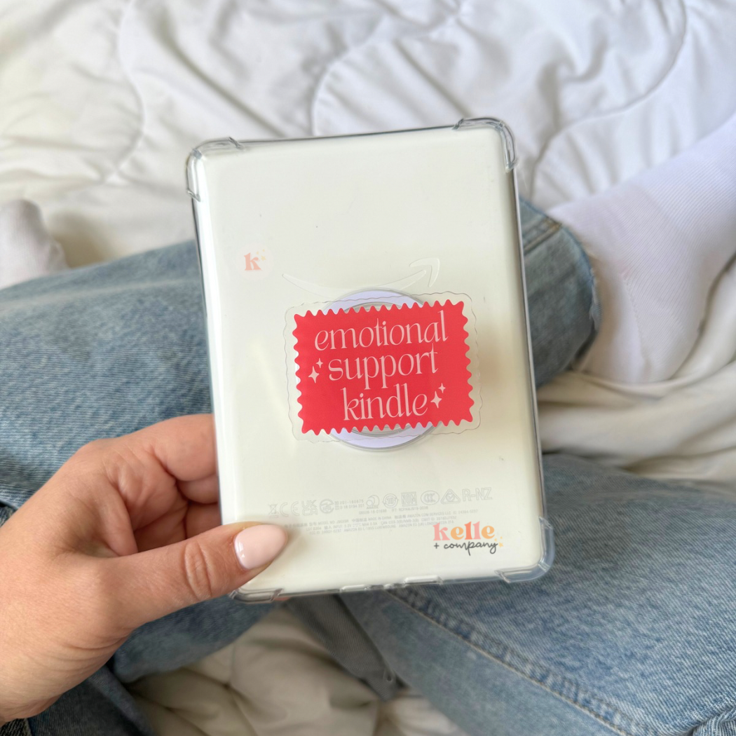 Emotional support kindle grip | kindle case | book lover gift