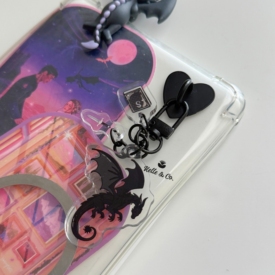 Fantasy dragon kindle keychain charm kindle case accessory