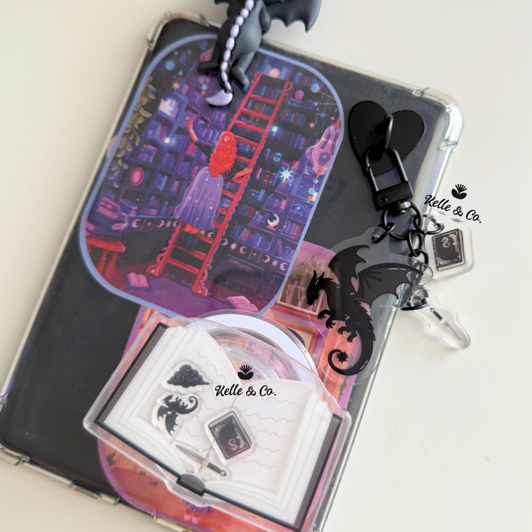 Fantasy dragon kindle keychain charm kindle case accessory