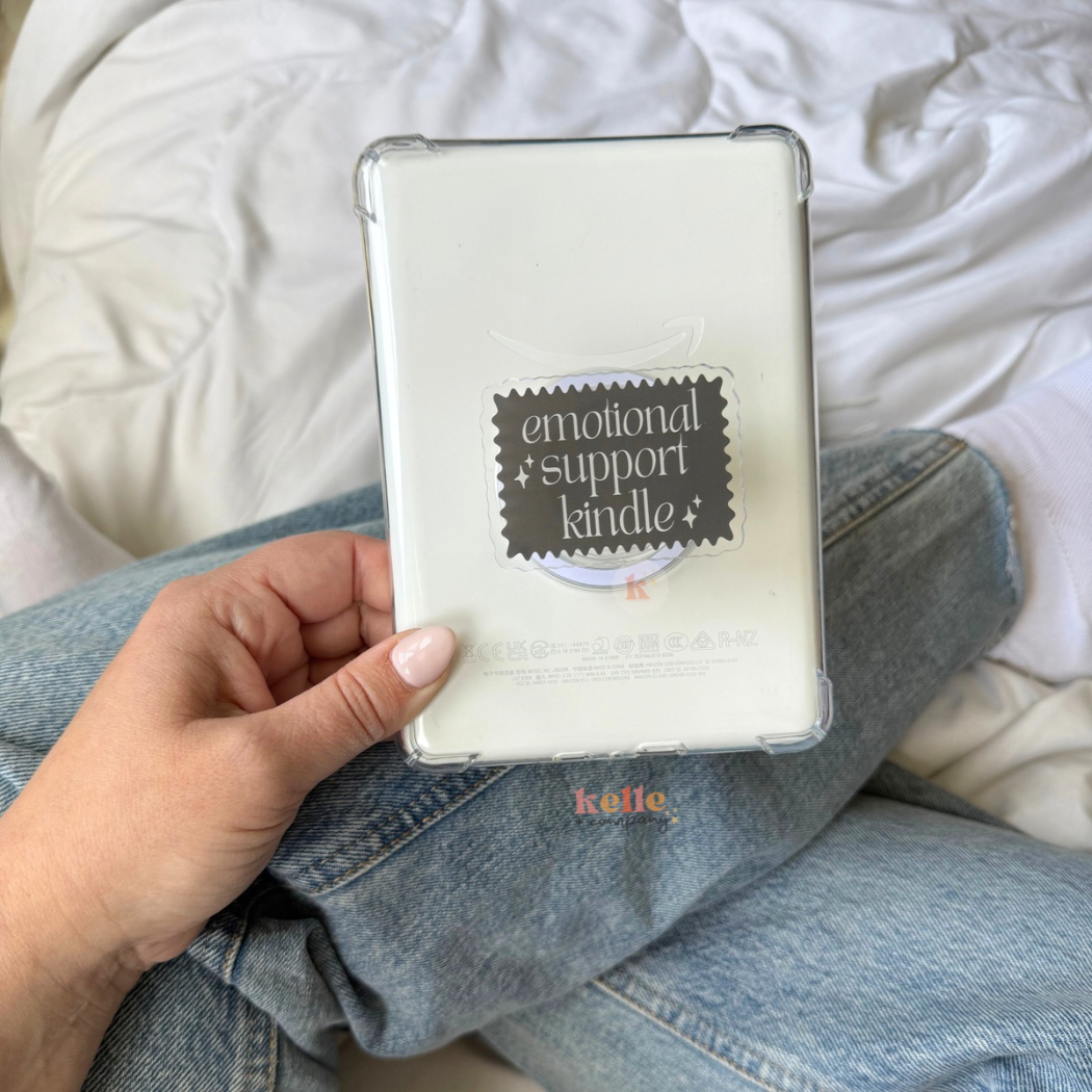 Emotional support kindle grip | kindle case | book lover gift