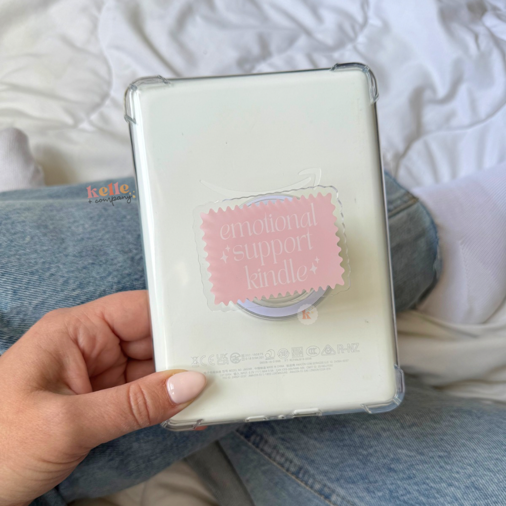 Emotional support kindle grip | kindle case | book lover gift