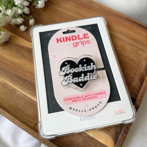 Bookish baddie Kindle accessories | kindle grip | kindle case