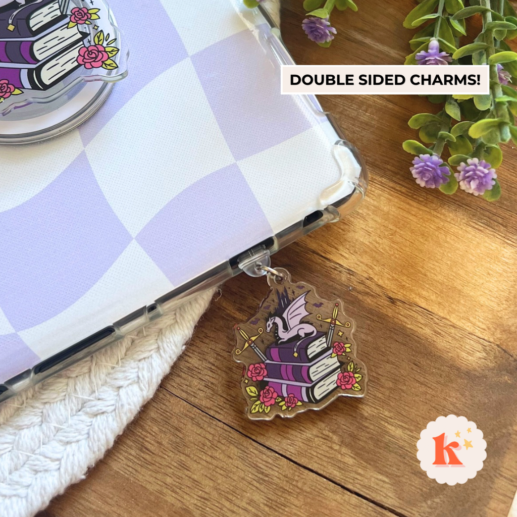 Book Dragon Fantasy Kindle Charm | Kobo Kindle Accessories
