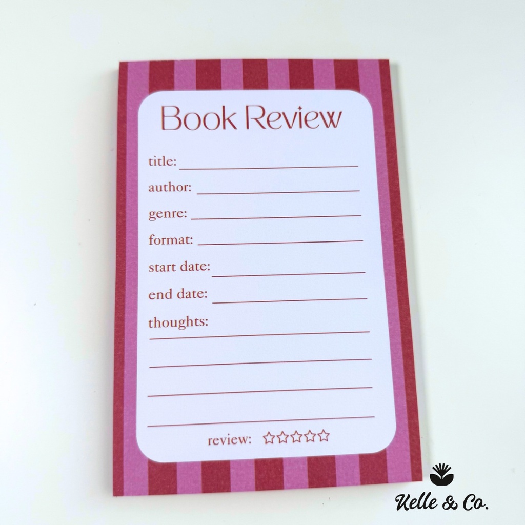 Book Review Notepad 4x6 Reading Journal 50 Sheet notepad