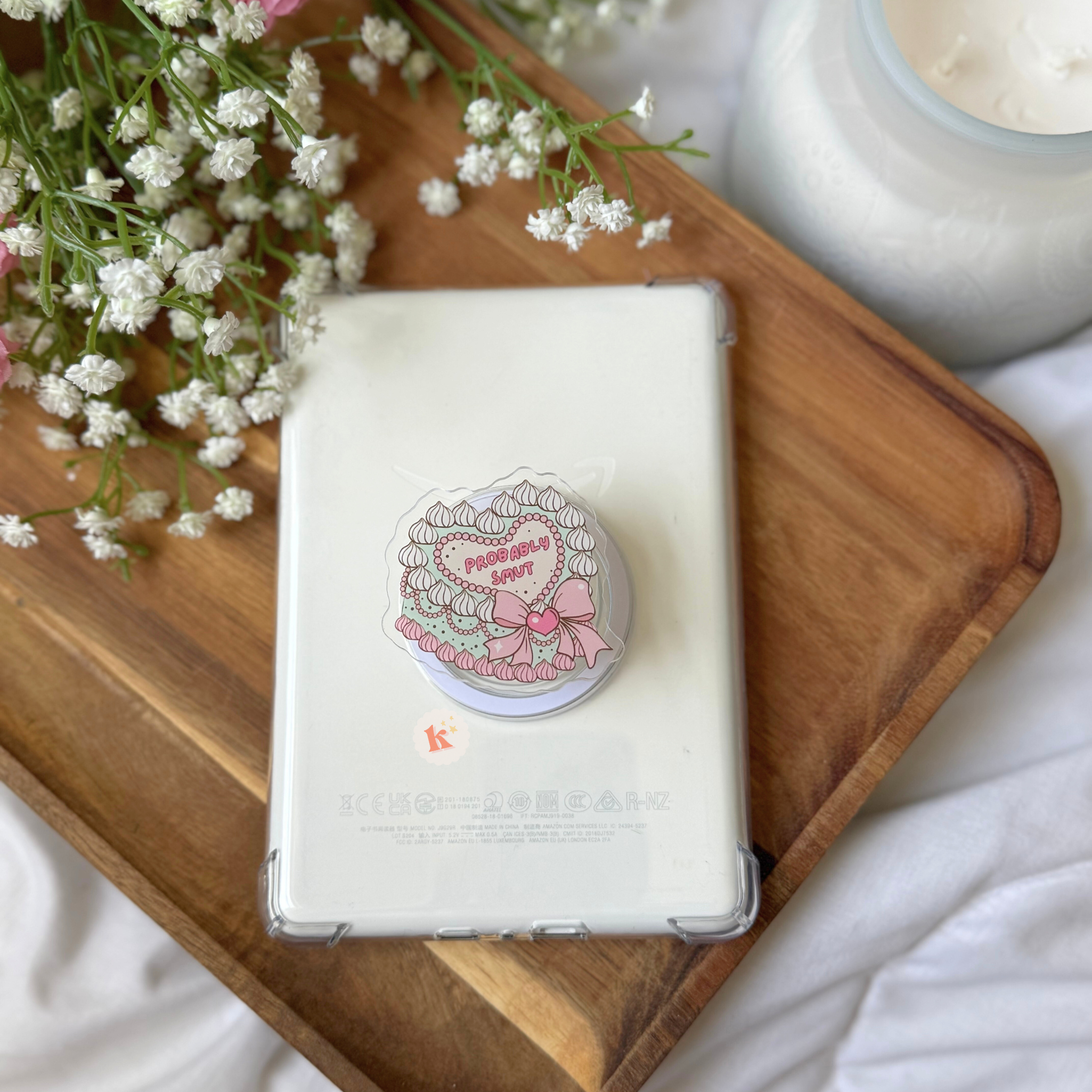 Pretty romance smut cake Kindle grip | kindle case