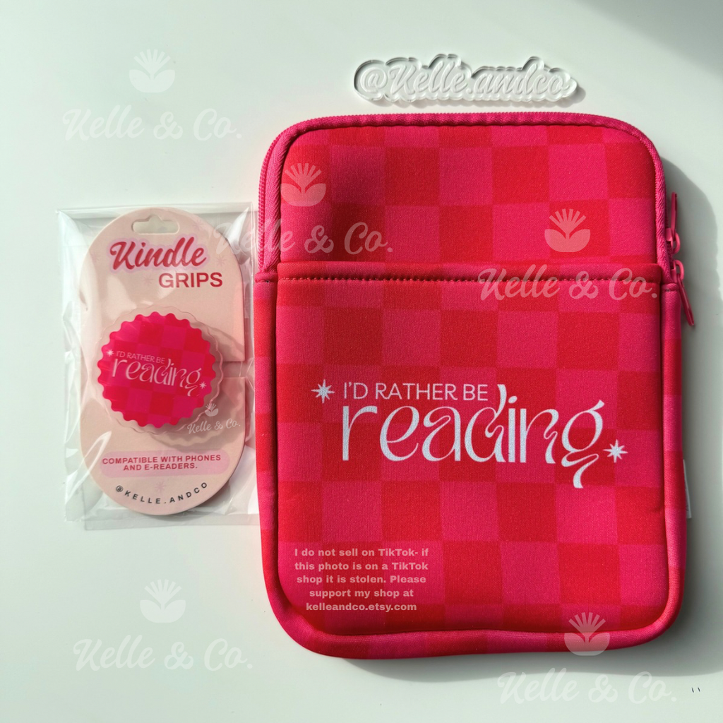 Rather be reading kindle grip | kindle case | bookish gift
