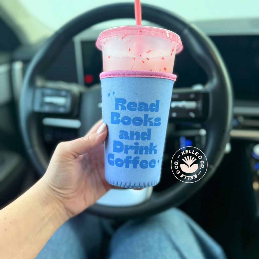 Read books drink Coffee Sleeve | Reuseable Cup sleeve coffee