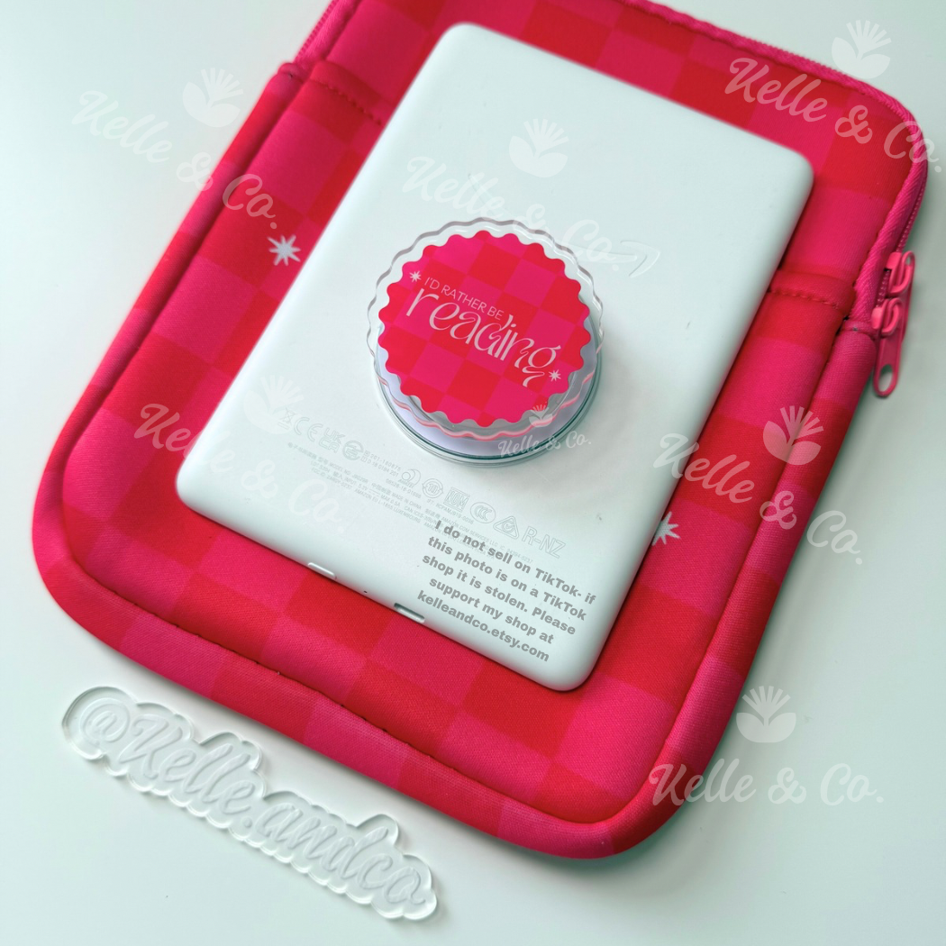 Rather be reading kindle grip | kindle case | bookish gift
