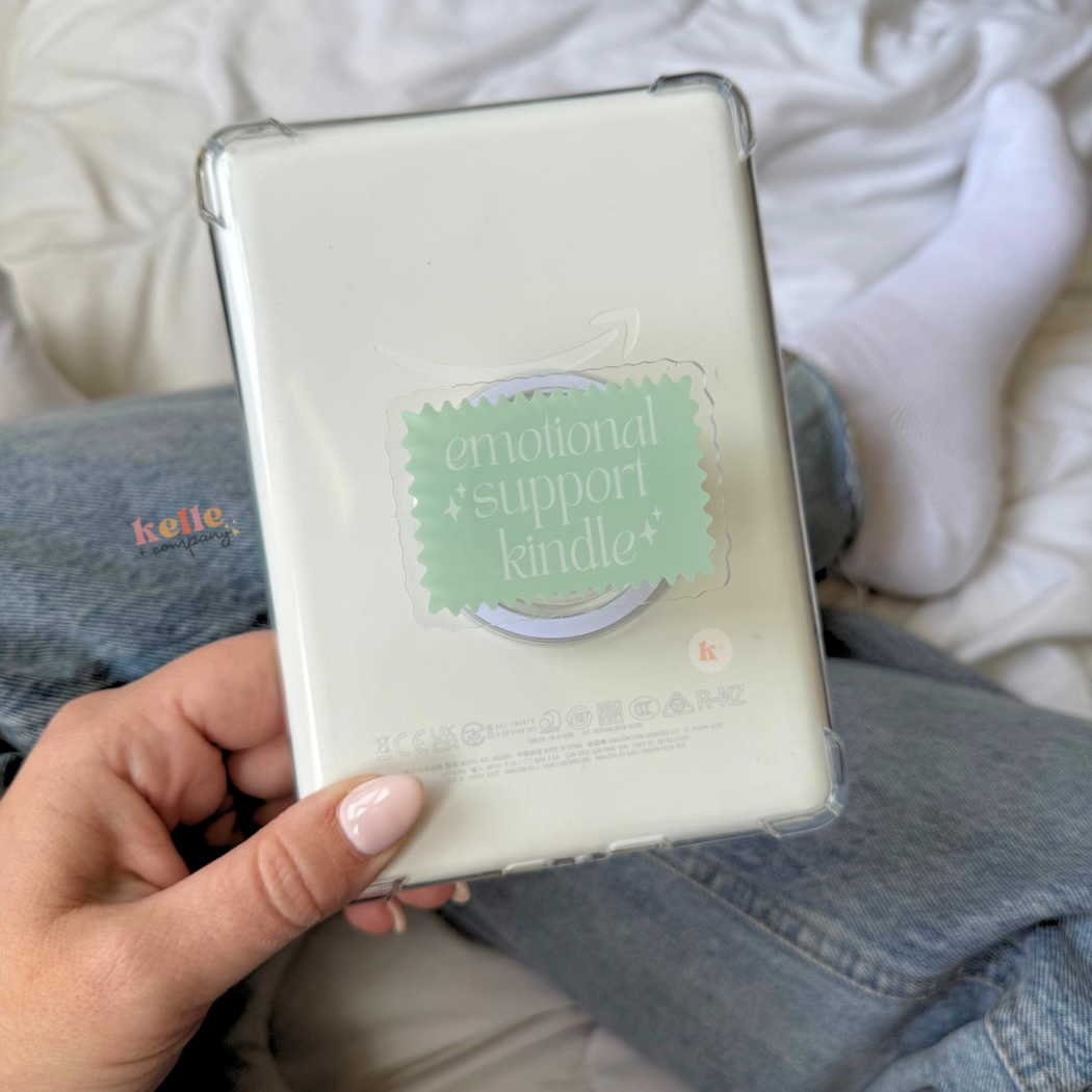 Emotional support kindle grip | kindle case | book lover gift