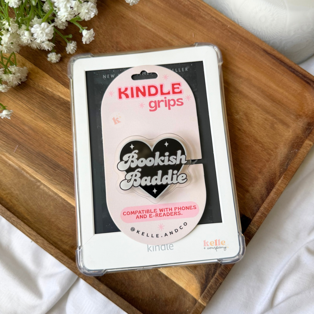 Bookish baddie Kindle accessories | kindle grip | kindle case