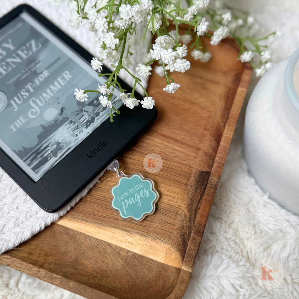 Literature pink Kindle Charm | bookish gifts | kindle accessories