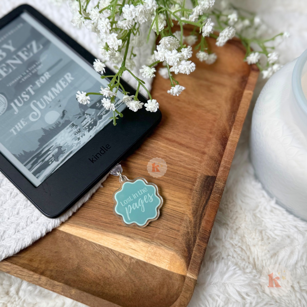 Literature pink Kindle Charm | bookish gifts | kindle accessories