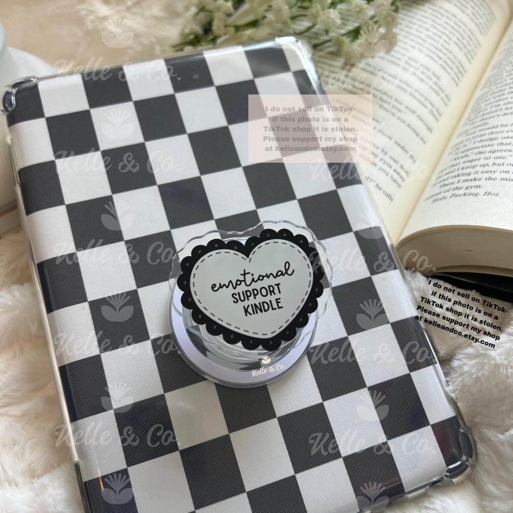 Emotional support MagSafe Kindle Grip | Coquette Heart | Kindle Holder | Kindle Accessories | Phone Holder | Ereader accessories | Kobo grip