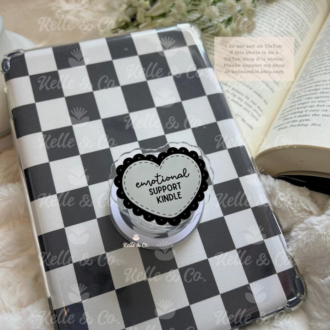 Emotional support MagSafe Kindle Grip | Coquette Heart | Kindle Holder | Kindle Accessories | Phone Holder | Ereader accessories | Kobo grip